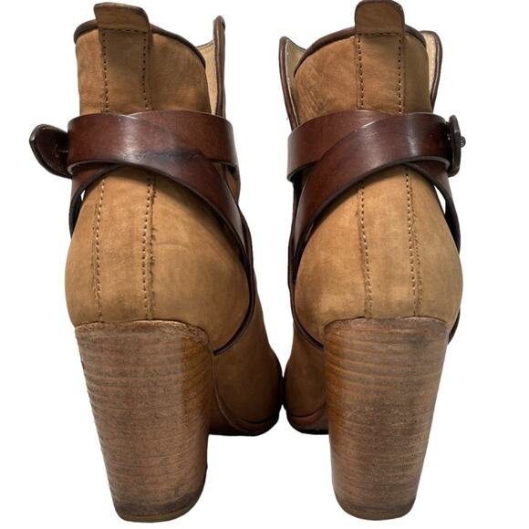 Rag & Bone Kinsey Booties Boots Leather 37.5 7.5 Brown - Picture 7 of 14